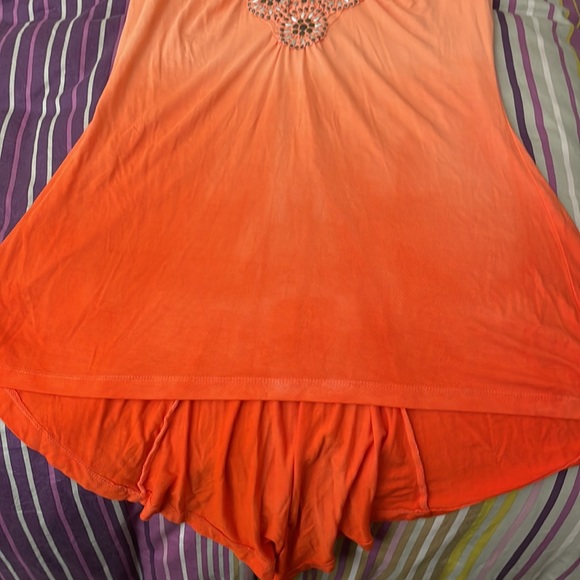 Women’s Style & co. Size small tie dye embellished tank top. Orange. - Picture 6 of 7